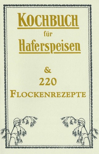 Kochbuch für haferspeisen - für,