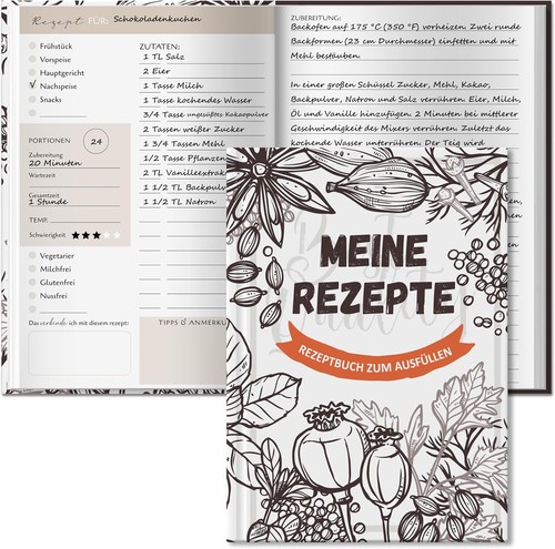 Rezeptbuch zum selberschreiben - rezeptbuch,
