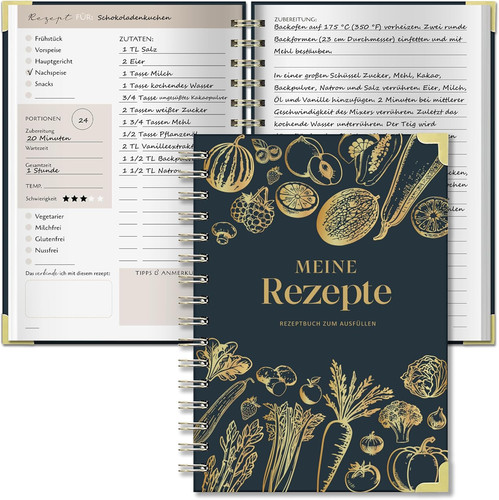 Rezeptbuch spiralbindung - a5,