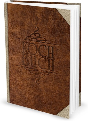 Kochbuch leder optik din - leder-optik,,