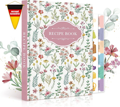 Rezeptbuch leder hardcover - leder,